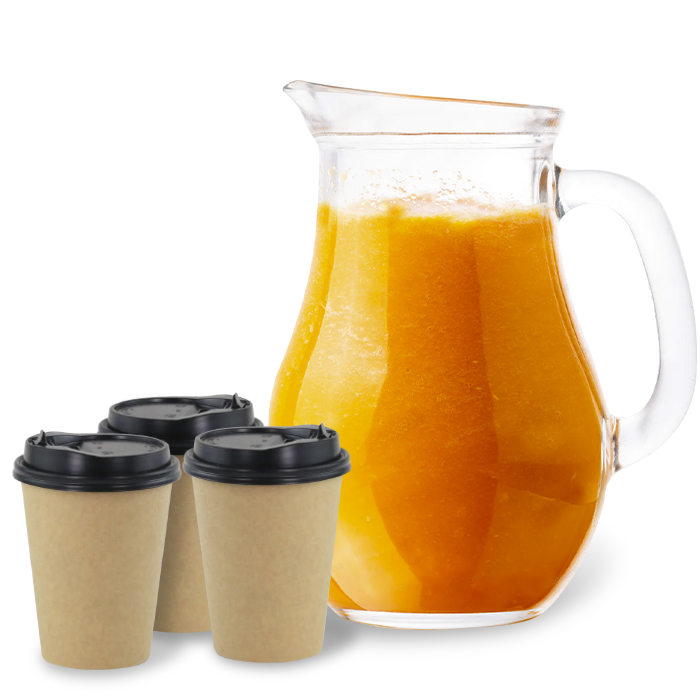 [PT00231] Jugo de papaya (2 Litros). Presentados en vasos biodegradables con su tapa